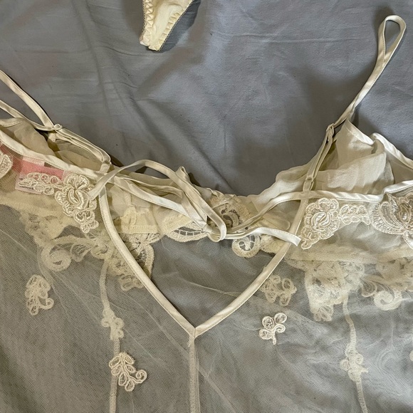 Vintage Victoria’s Secret Sheer Baby Doll Gown & Panties Unworn M Medium Sexy - Picture 6 of 11
